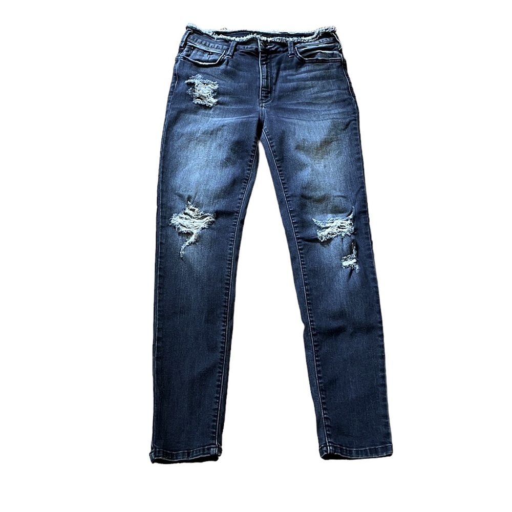 KANCAN DISTRESSED SKINNY DENIM BLUE JEANS SIZE 11